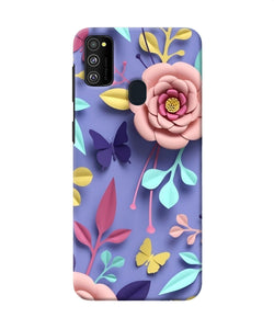 Flower Canvas Samsung M21 Back Cover