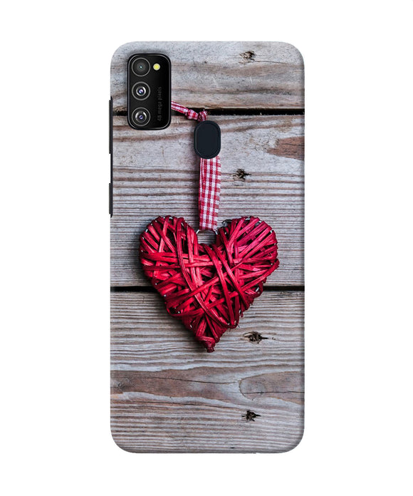 Lace Heart Samsung M21 Back Cover