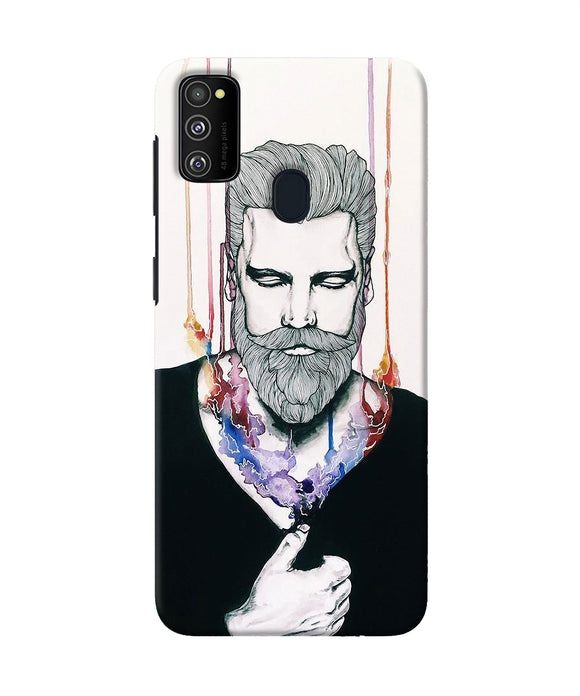 Beard Man Character Samsung M21 Back Cover
