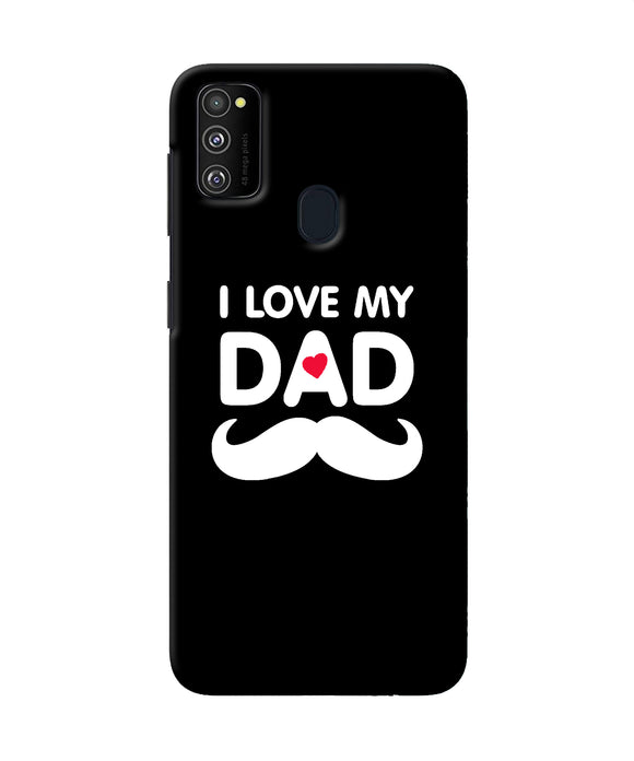I Love My Dad Mustache Samsung M21 Back Cover