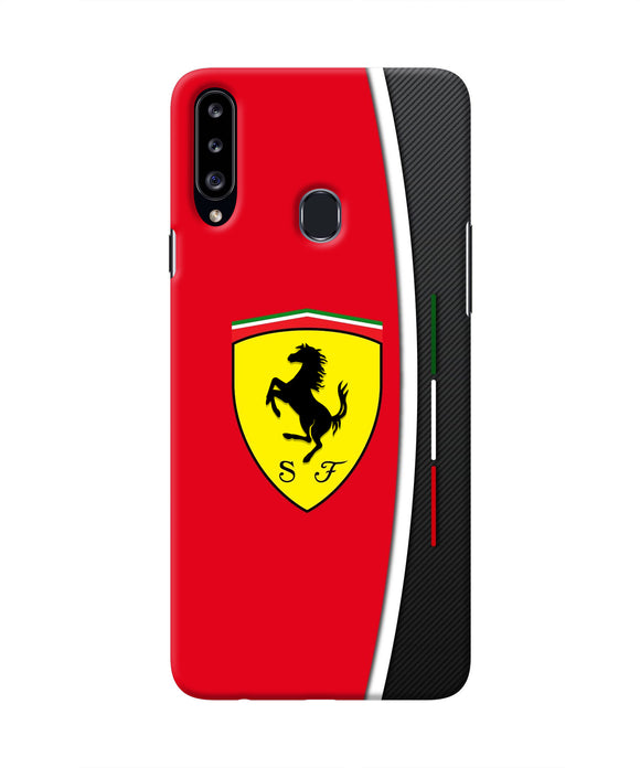 Ferrari Abstract Red Samsung A20s Real 4D Back Cover