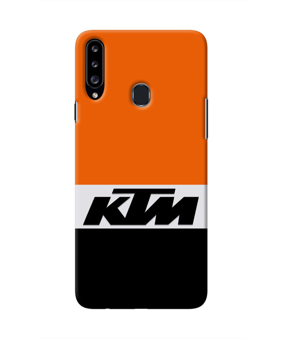 KTM Colorblock Samsung A20s Real 4D Back Cover