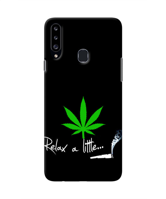 Weed Relax Quote Samsung A20s Real 4D Back Cover
