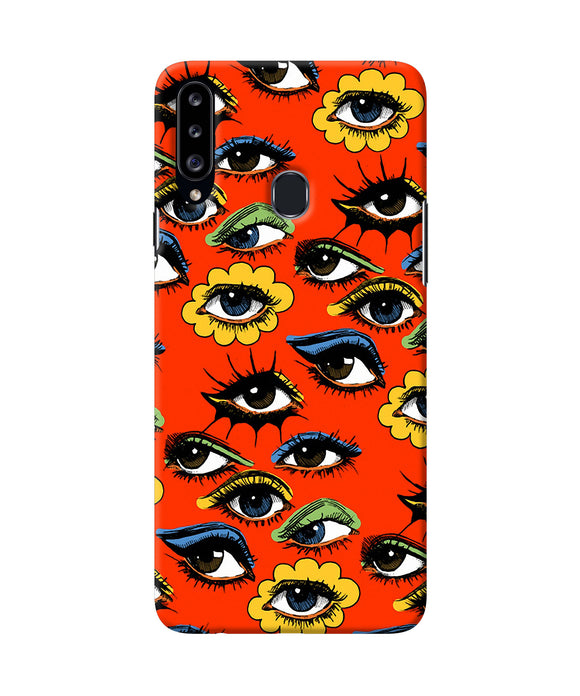 Abstract Eyes Pattern Samsung A20s Back Cover