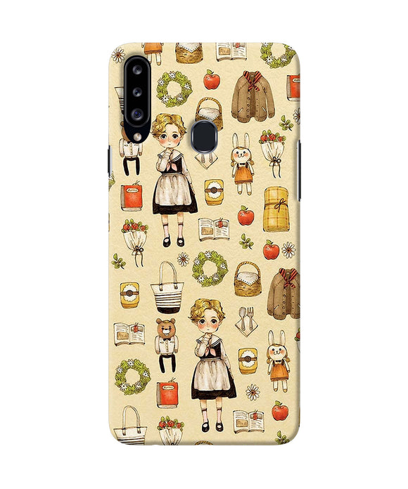 Canvas Girl Print Samsung A20s Back Cover