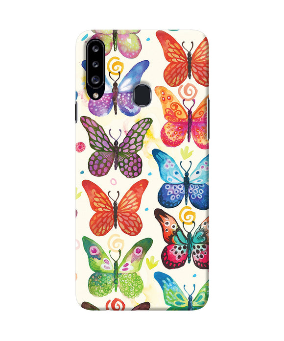 Abstract Butterfly Print Samsung A20s Back Cover