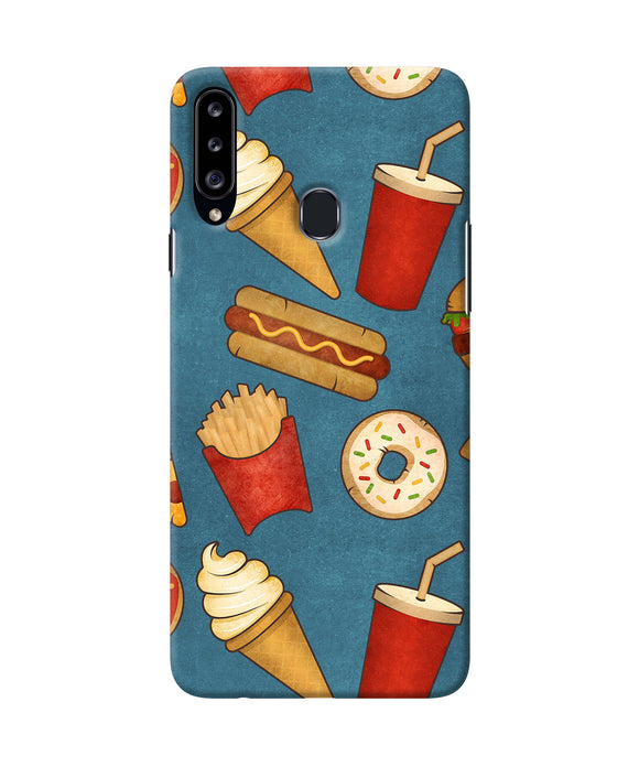 Abstract Food Print Samsung A20s Back Cover