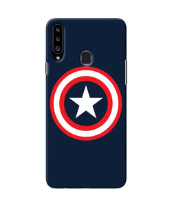 Captain America Logo Samsung A20s Back Cover