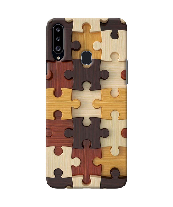 Wooden Puzzle Samsung A20s Back Cover