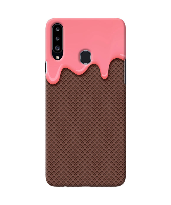 Waffle Cream Biscuit Samsung A20s Back Cover