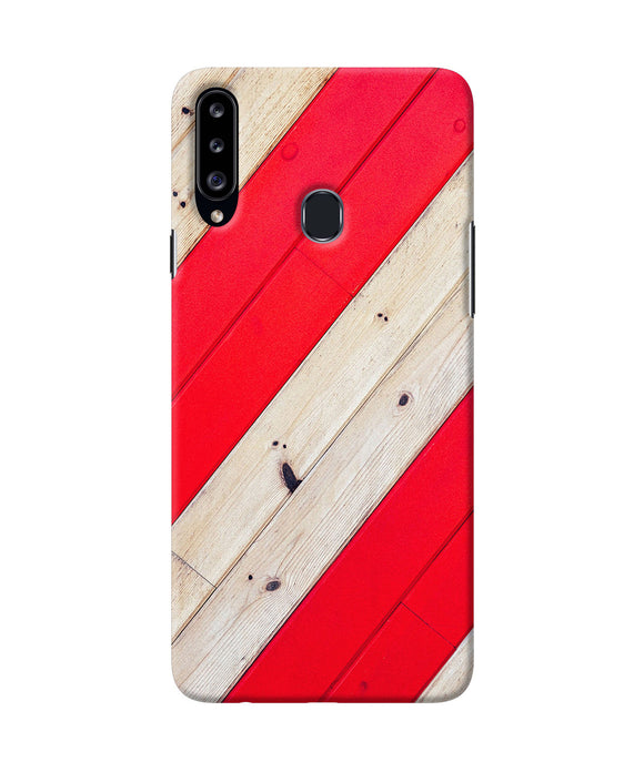 Abstract Red Brown Wooden Samsung A20s Back Cover