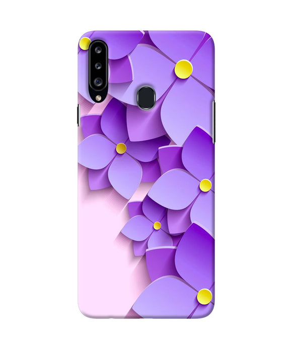 Violet Flower Craft Samsung A20s Back Cover