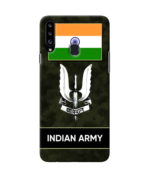 Indian Flag Balidan Logo Samsung A20s Back Cover