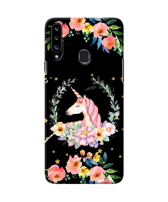 Unicorn Flower Samsung A20s Back Cover