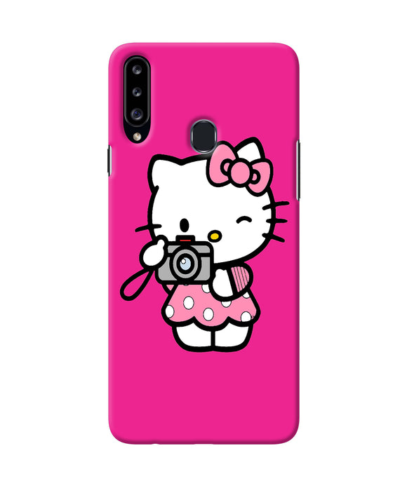 Hello Kitty Cam Pink Samsung A20s Back Cover