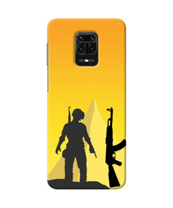 PUBG Silhouette Redmi Note 9 Pro/Pro Max Real 4D Back Cover