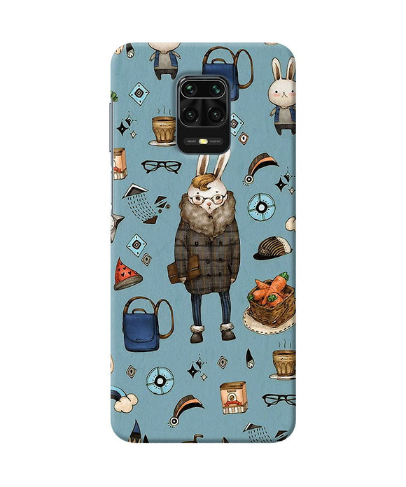 Canvas Rabbit Print Redmi Note 9 Pro / Pro Max Back Cover