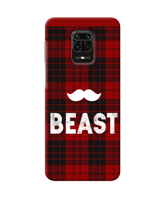 Beast Red Square Redmi Note 9 Pro / Pro Max Back Cover