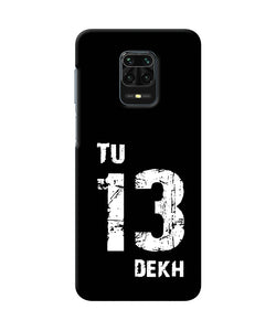 Tu Tera Dekh Quote Redmi Note 9 Pro / Pro Max Back Cover