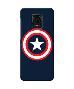 Captain America Logo Redmi Note 9 Pro / Pro Max Back Cover