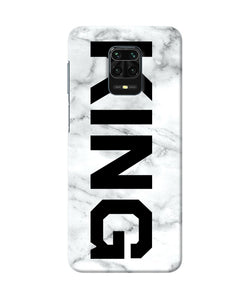 King Marble Text Redmi Note 9 Pro / Pro Max Back Cover