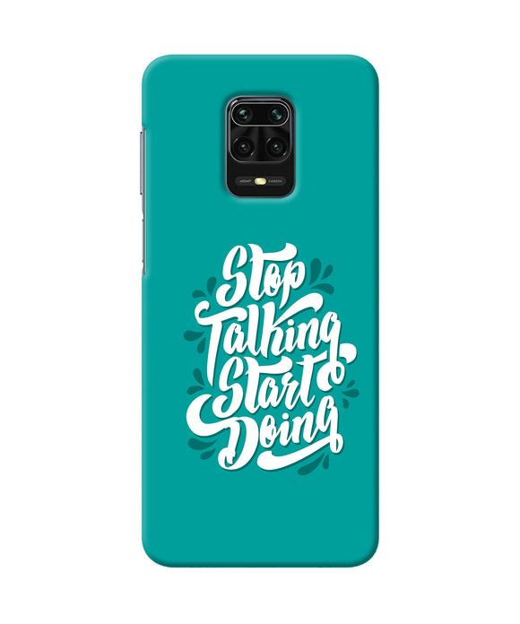 Stop Talking Start Doing Quote Redmi Note 9 Pro / Pro Max Back Cover