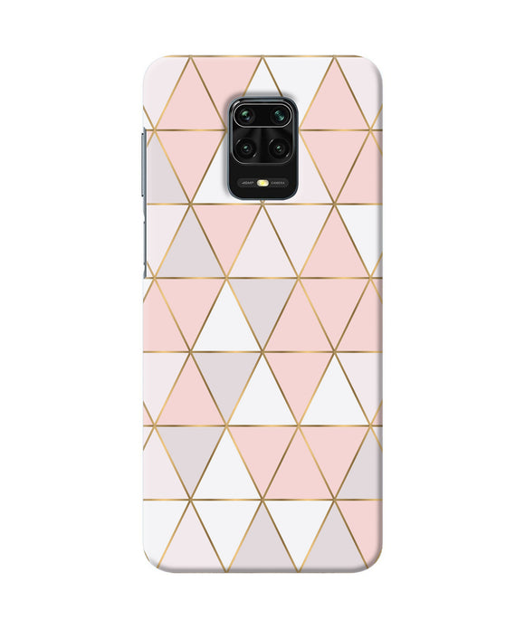 Abstract Pink Triangle Pattern Redmi Note 9 Pro / Pro Max Back Cover