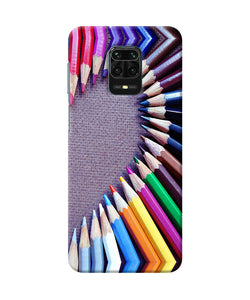 Color Pencil Half Heart Redmi Note 9 Pro / Pro Max Back Cover