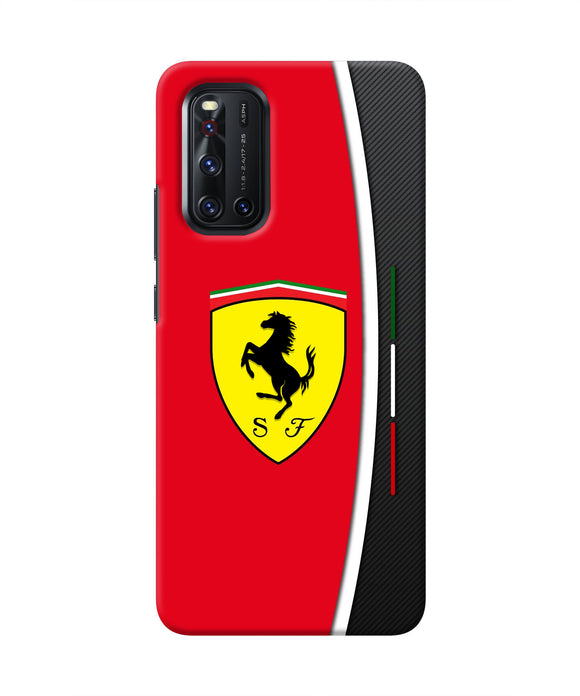 Ferrari Abstract Red Vivo V19 Real 4D Back Cover