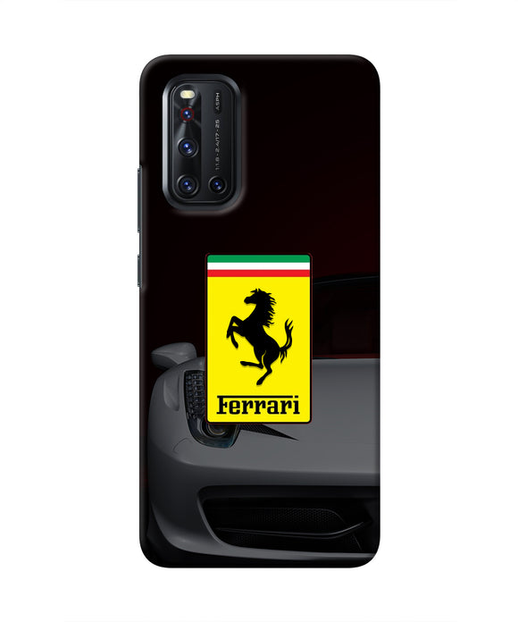 White Ferrari Vivo V19 Real 4D Back Cover