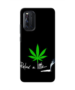 Weed Relax Quote Vivo V19 Real 4D Back Cover