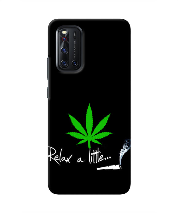 Weed Relax Quote Vivo V19 Real 4D Back Cover