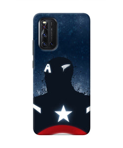 Captain america Shield Vivo V19 Real 4D Back Cover