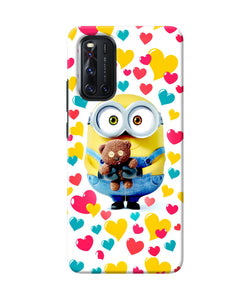 Minion Teddy Hearts Vivo V19 Back Cover