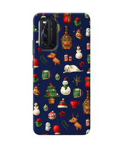 Canvas Christmas Print Vivo V19 Back Cover