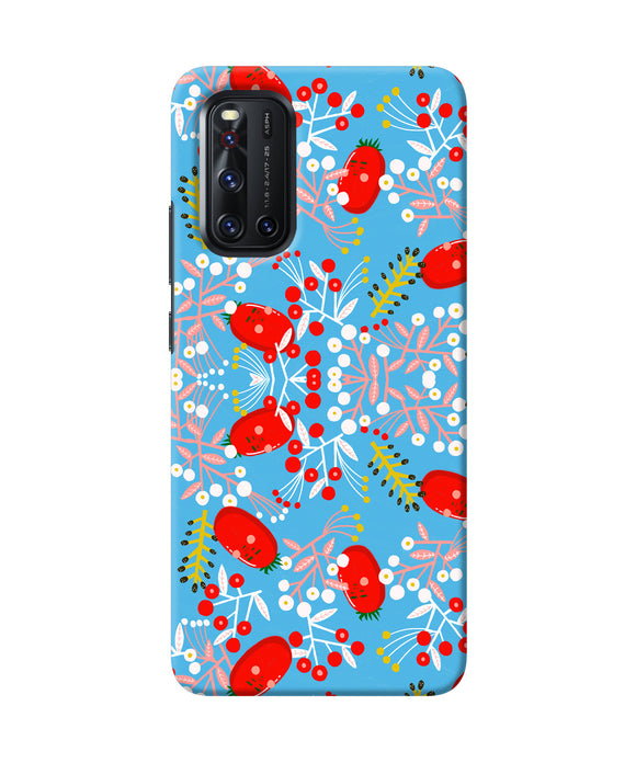 Small Red Animation Pattern Vivo V19 Back Cover