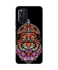 Abstract Tiger Vivo V19 Back Cover