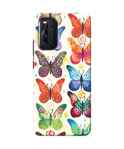 Abstract Butterfly Print Vivo V19 Back Cover