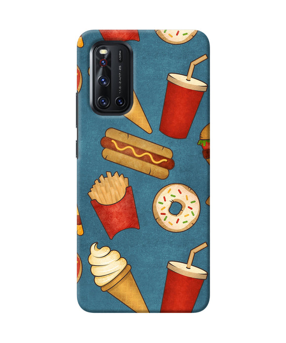 Abstract Food Print Vivo V19 Back Cover