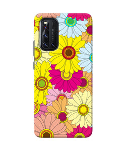 Abstract Colorful Flowers Vivo V19 Back Cover