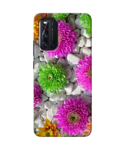 Natural Flower Stones Vivo V19 Back Cover