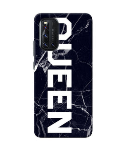 Queen Marble Text Vivo V19 Back Cover