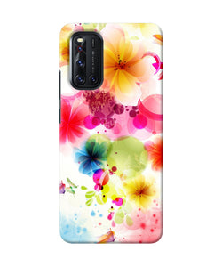 Flowers Print Vivo V19 Back Cover