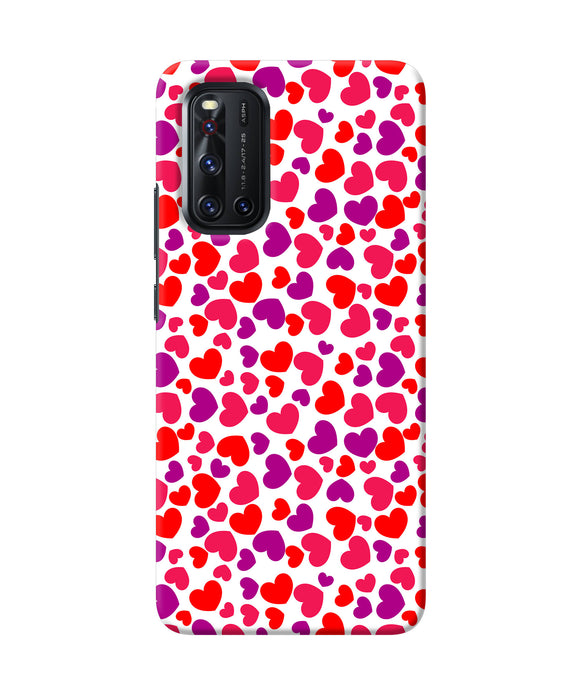 Red Heart Canvas Print Vivo V19 Back Cover