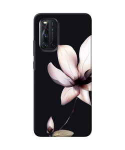 Flower White Vivo V19 Back Cover