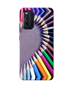 Color Pencil Half Heart Vivo V19 Back Cover