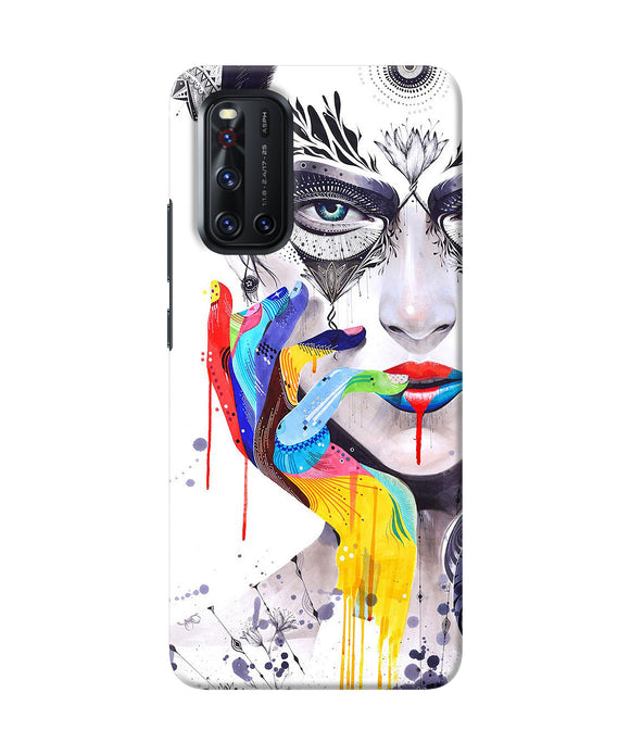 Girl Color Hand Vivo V19 Back Cover