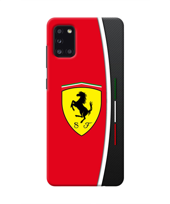 Ferrari Abstract Red Samsung A31 Real 4D Back Cover