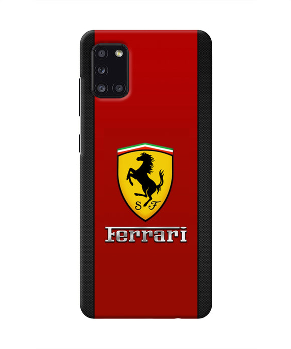 Ferrari Abstract Maroon Samsung A31 Real 4D Back Cover