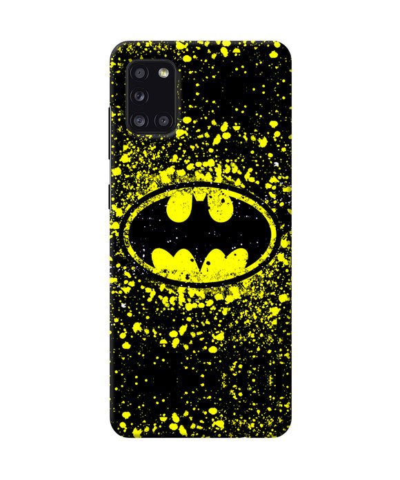 Batman Last Knight Print Yellow Samsung A31 Back Cover